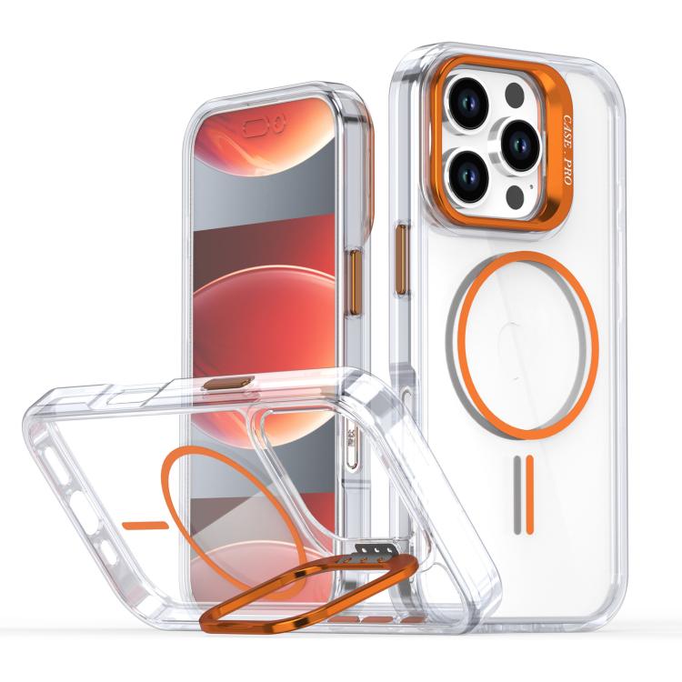 Bright Colour Clear MagSafe Lens Frame Holder Phone Case - For iPhone 16e / 16 Pro Max / 16 Pro / 16 Plus
