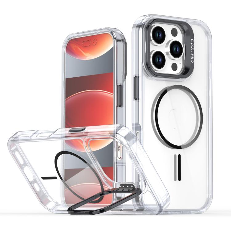Bright Colour Clear MagSafe Lens Frame Holder Phone Case - For iPhone 16e / 16 Pro Max / 16 Pro / 16 Plus