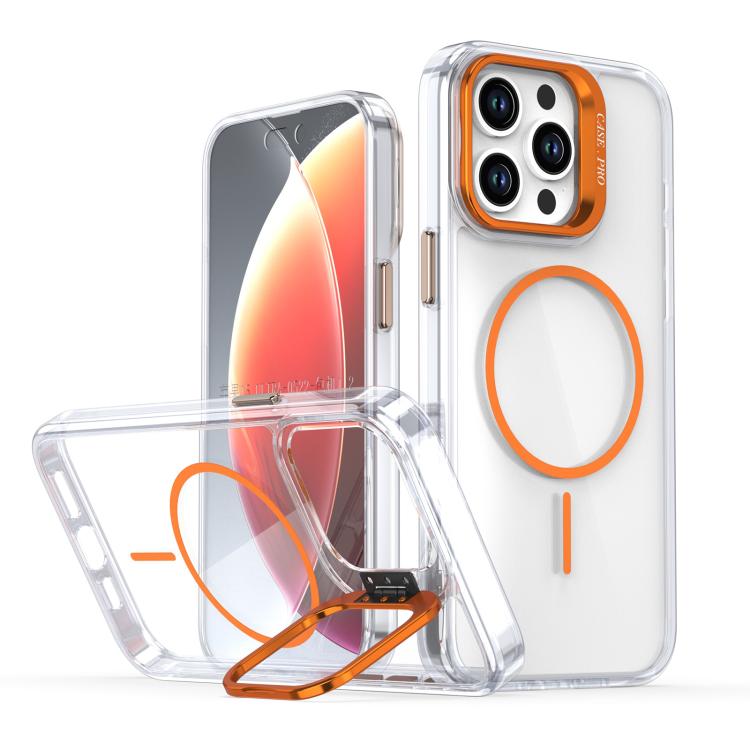 Bright Colour Clear MagSafe Lens Frame Holder Phone Case - For iPhone 14 Pro Max / 13 Pro Max / 13 Pro / 12 / 12 Pro