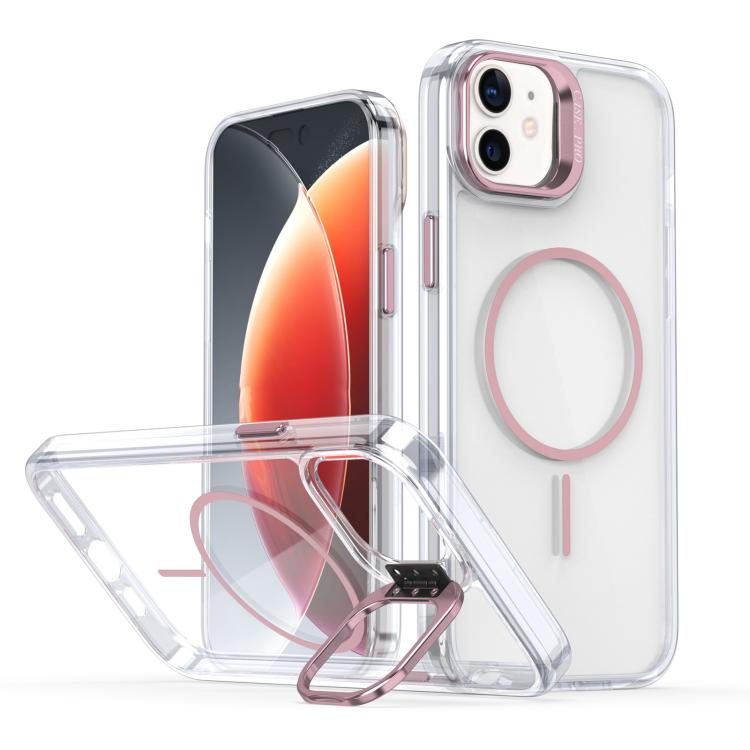 Bright Colour Clear MagSafe Lens Frame Holder Phone Case - For iPhone 14 Pro Max / 13 Pro Max / 13 Pro / 12 / 12 Pro