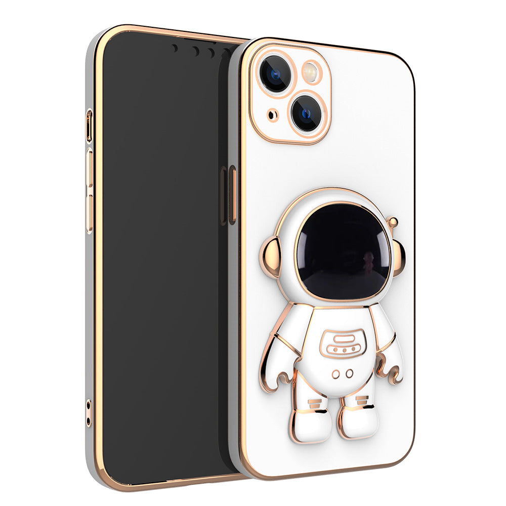 Astronaut Bracket Holder Protective Soft TPU Case With Lens Film - For iPhones