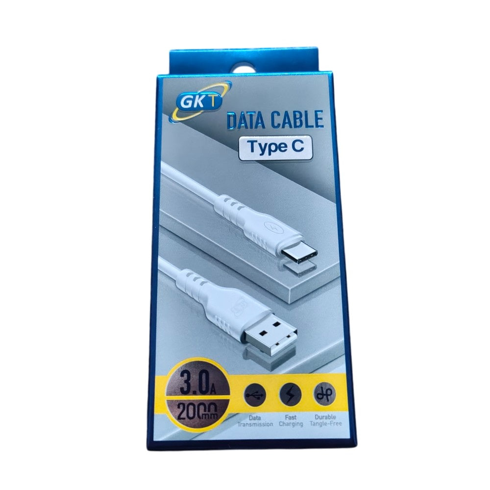 GK Telecom White USB-C to USB Cable - 2m