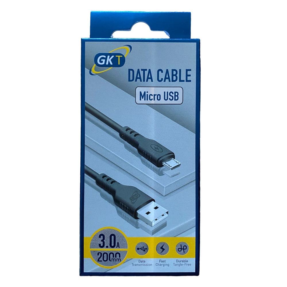 GK Telecom Black Micro USB to USB Cable - 2m