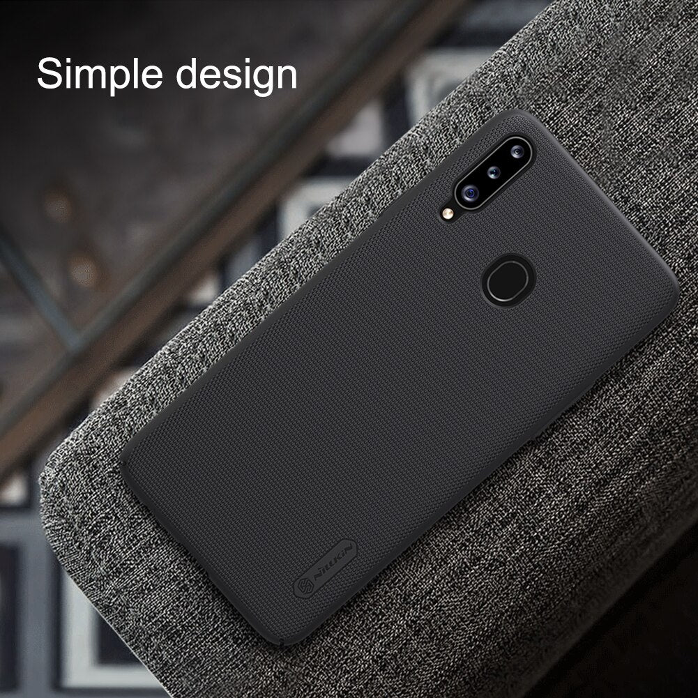 Nillkin Super Frosted Shield Hard Black Case - For Samsung Galaxy A20s - mosaccessories