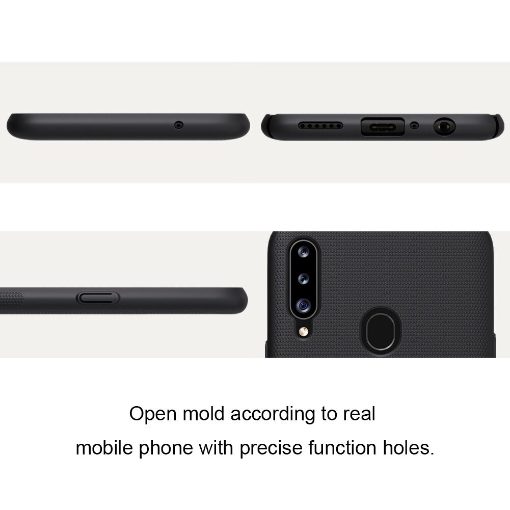 Nillkin Super Frosted Shield Hard Black Case - For Samsung Galaxy A20s - mosaccessories