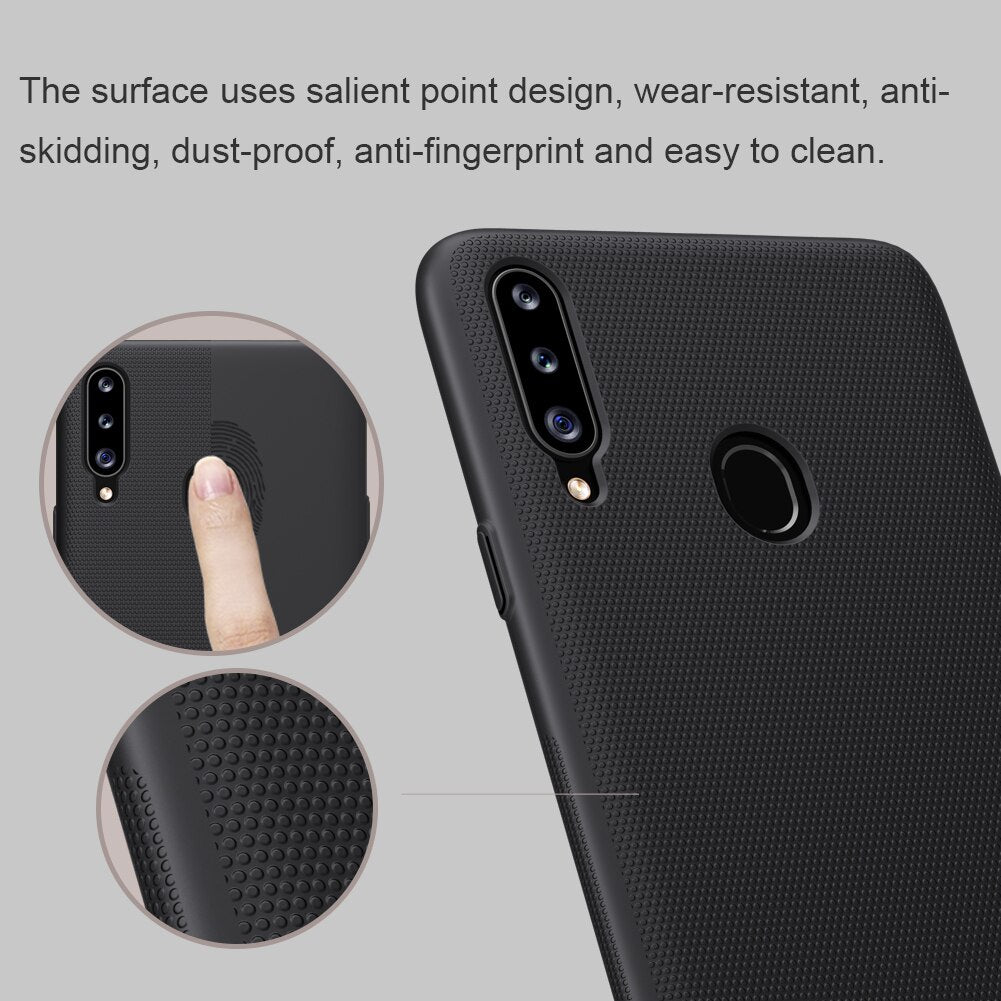 Nillkin Super Frosted Shield Hard Black Case - For Samsung Galaxy A20s - mosaccessories