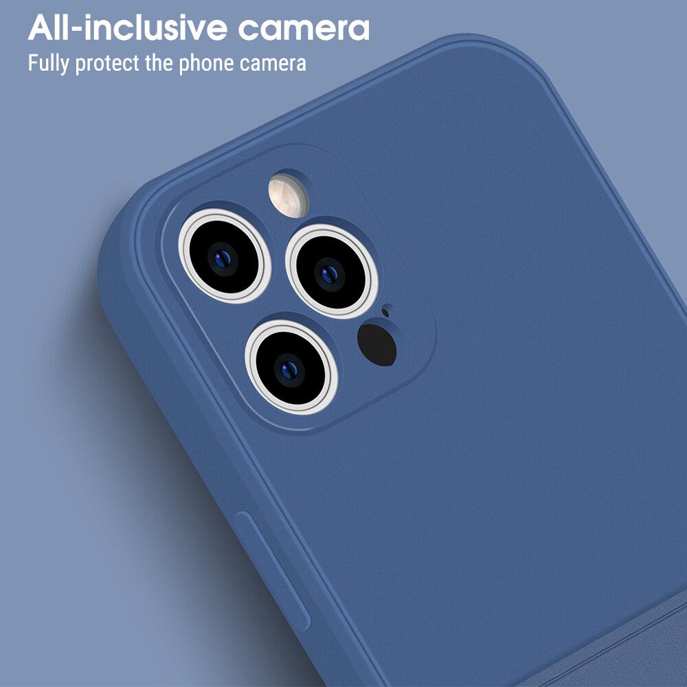 Liquid Silicone PU Leather Black Case With Card Slot - For iPhone 7 / 8 / X / Xs - MosAccessories.co.uk