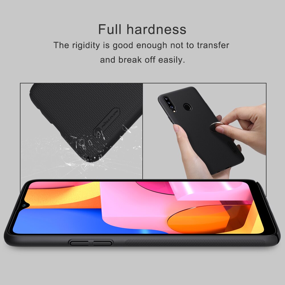 Nillkin Super Frosted Shield Hard Black Case - For Samsung Galaxy A20s - mosaccessories