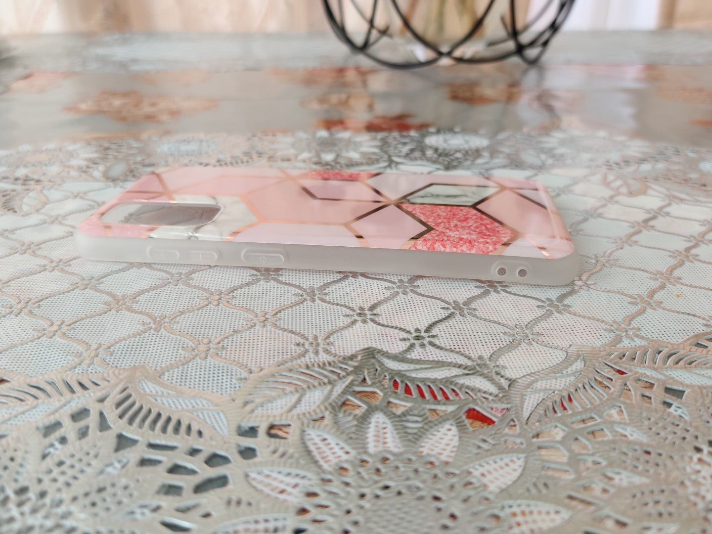 Marble Geometric TPU Pink Case - For Samsung Galaxy S20 - mosaccessories
