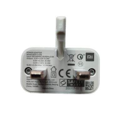 Xiaomi MDY-11-EN 22.5W Fast Charging Mains Plug White UK 3-Pin