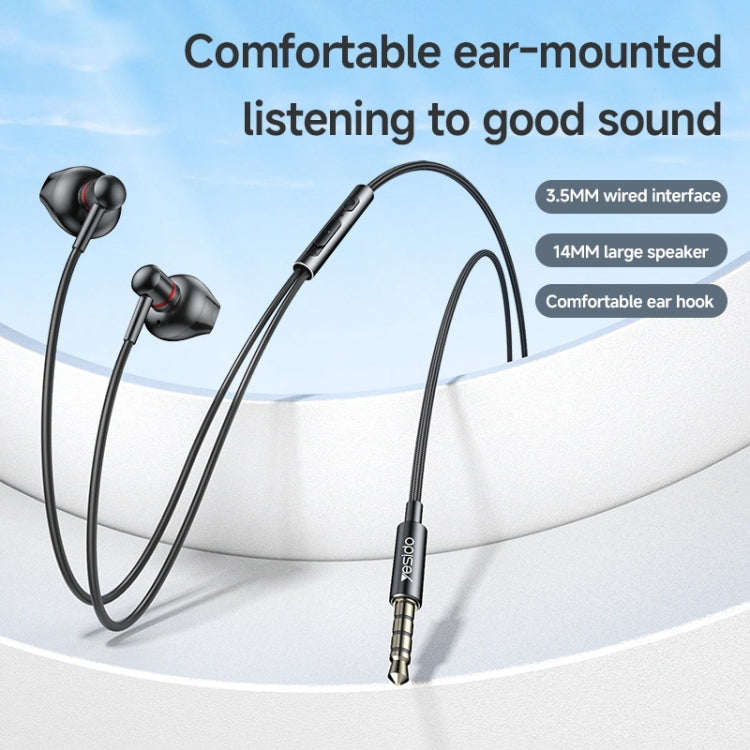 Yesido YH47 3.5mm Metal Line-Control In-Ear Wired Earphones