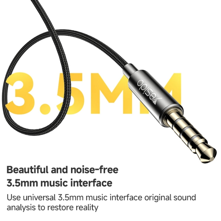 Yesido YH47 3.5mm Metal Line-Control In-Ear Wired Earphones