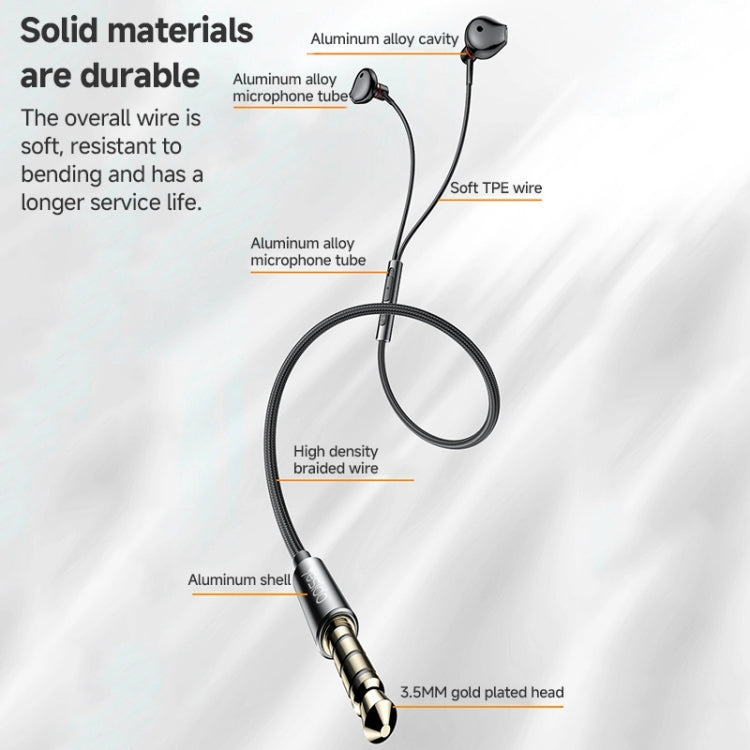 Yesido YH47 3.5mm Metal Line-Control In-Ear Wired Earphones
