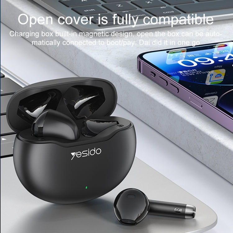 Yesido TWS21 Bluetooth 5.3 TWS Wireless Bluetooth Earphone - White - MosAccessories.co.uk