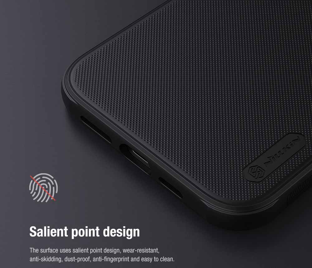 Nillkin Super Frosted Shield Pro Black Case (Logo Cutout) - For iPhone 12 Pro Max - mosaccessories