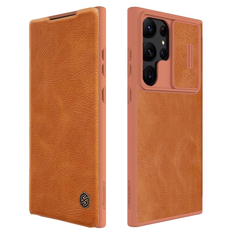 Nillkin Qin Pro Series Leather Flip Case - For Samsung Galaxy S23 Ultra - mosaccessories