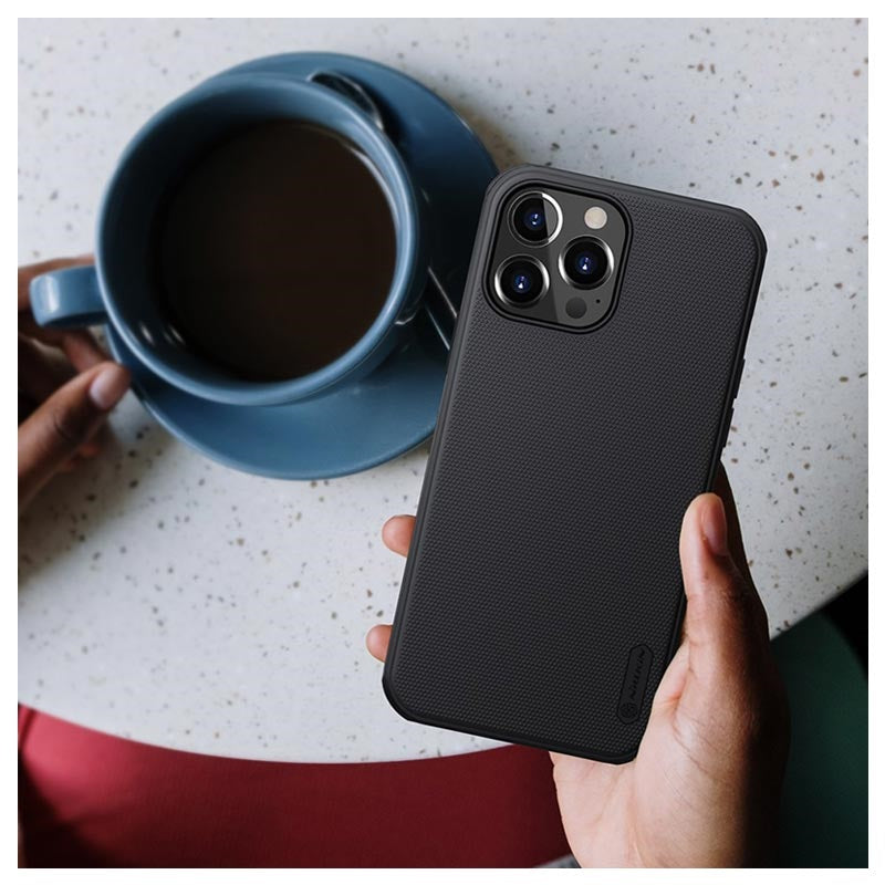 Nillkin Super Frosted Shield Pro Black Case - For iPhone 13 Pro - mosaccessories