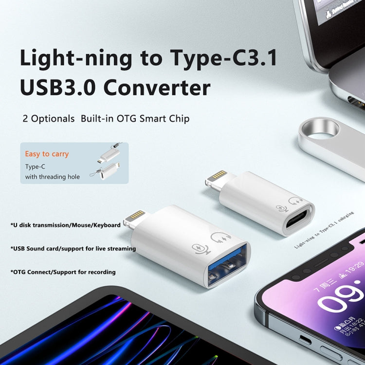 8 Pin to USB-C / Type-C OTG Adapter Converter - MosAccessories.co.uk