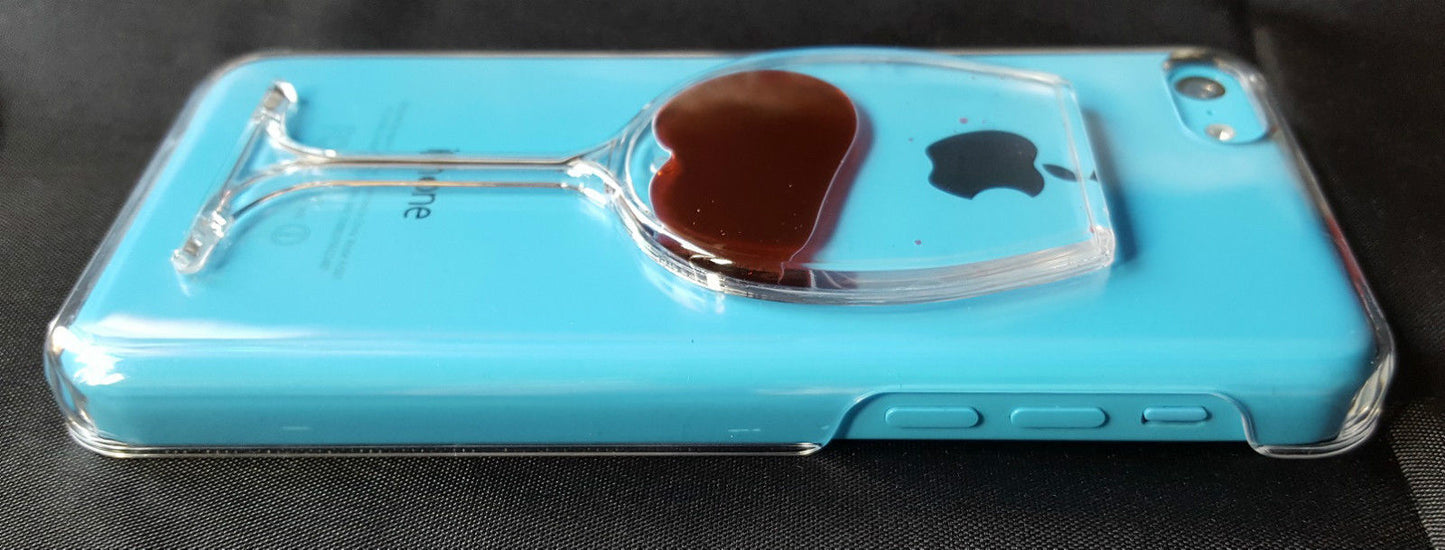 Red Wine Hard Back Transparent Case - For iPhone 5c - mosaccessories