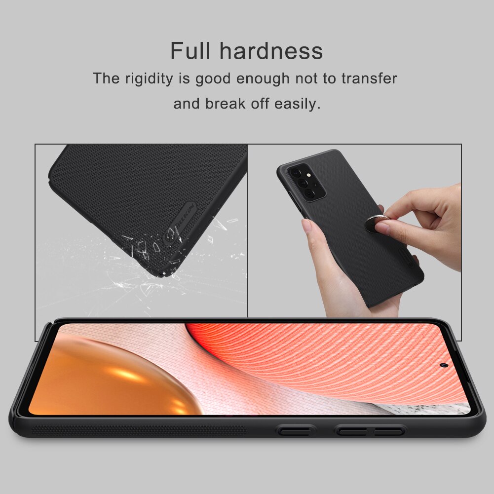 Nillkin Super Frosted Shield Hard Black Case - For Samsung Galaxy A72 4G/5G - mosaccessories
