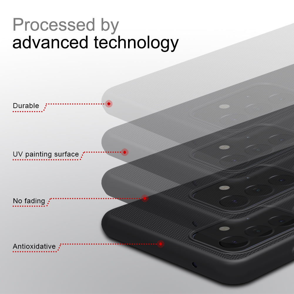Nillkin Super Frosted Shield Hard Black Case - For Samsung Galaxy A72 4G/5G - mosaccessories