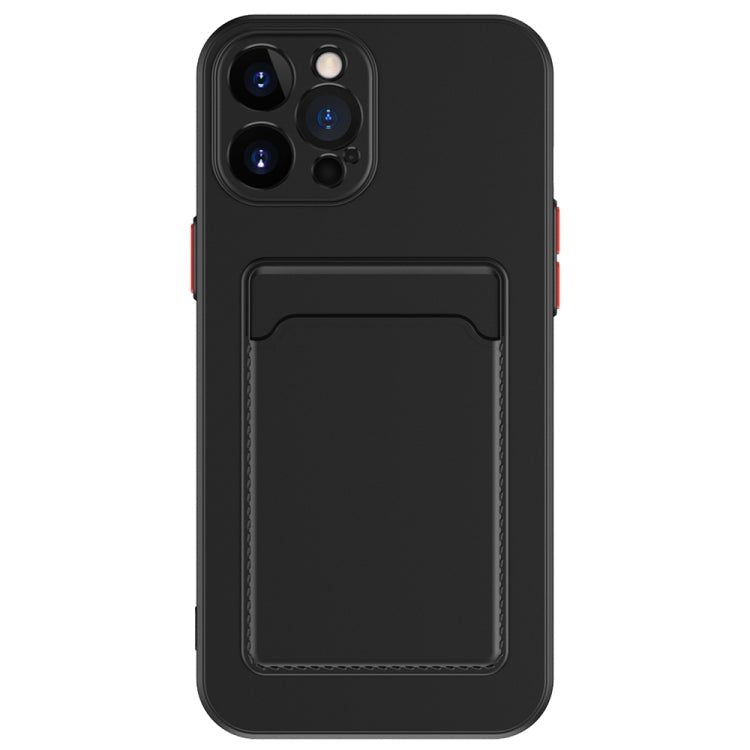 Skin Feel Card Slot Contrast Colour Button TPU Phone Case - For iPhone 15 Pro Max - mosaccessories