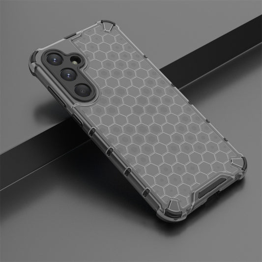Honeycomb Shockproof PC + TPU Black Phone Case - For Samsung Galaxy A55 - MosAccessories.co.uk