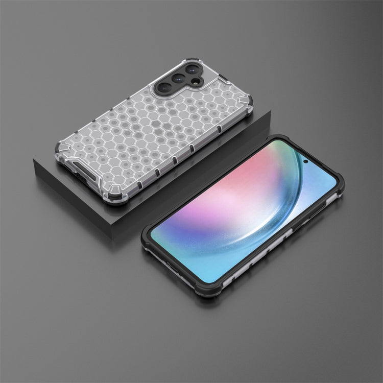 Honeycomb Shockproof PC + TPU Clear Phone Case - For Samsung Galaxy A55 - MosAccessories.co.uk