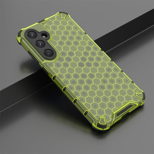 Honeycomb Shockproof PC + TPU Yellow Phone Case - For Samsung Galaxy A55 - MosAccessories.co.uk