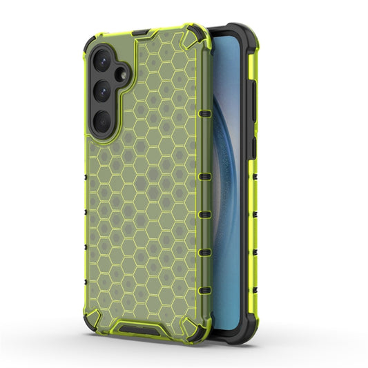 Honeycomb Shockproof PC + TPU Yellow Phone Case - For Samsung Galaxy A55 - MosAccessories.co.uk