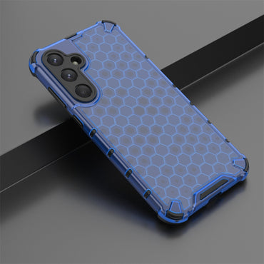 Honeycomb Shockproof PC + TPU Blue Phone Case - For Samsung Galaxy A55 - MosAccessories.co.uk