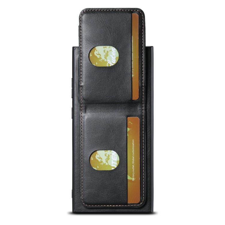 Suteni H03 Oil Wax PU Leather Wallet Stand Card Slot Back Phone Case - For Samsung Galaxy S24 Ultra - MosAccessories.co.uk