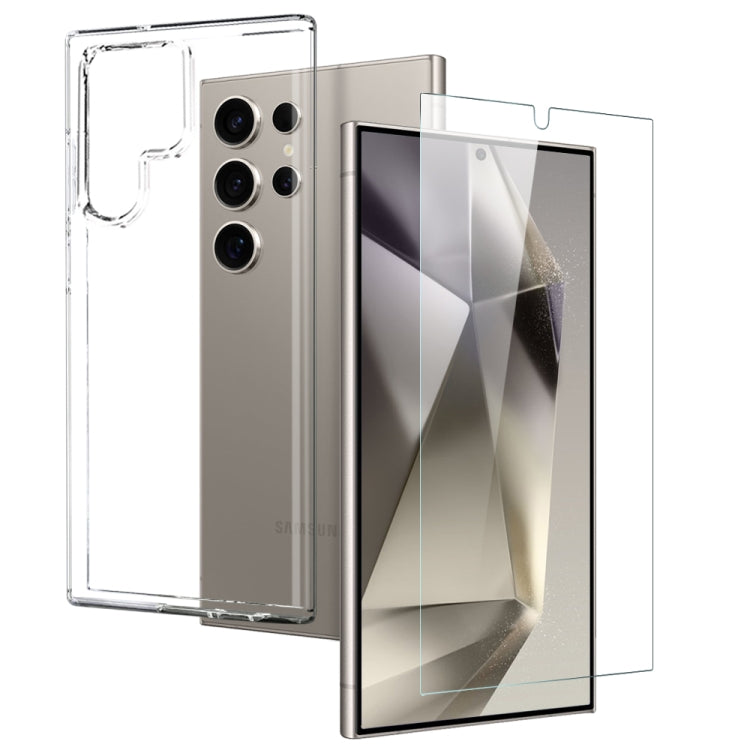 NORTHJO Clear TPU Case with Tempered Glass Screen Protector - For Samsung Galaxy S25 Series / S24 Series