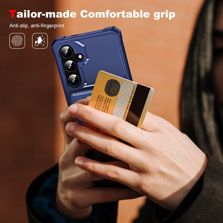 ENKAY Hat-Prince Card Slot Wallet TPU Back PU Leather Phone Case with Lens Film - For Samsung Galaxy A55 / A35 / S24 Ultra / S24+
