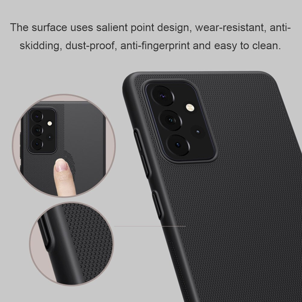 Nillkin Super Frosted Shield Hard Black Case - For Samsung Galaxy A72 4G/5G - mosaccessories