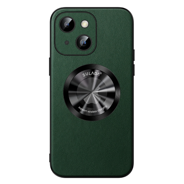 Sulada Zhenpi Series Leather MagSafe Magnetic Phone Case - For iPhone 14 Plus - mosaccessories