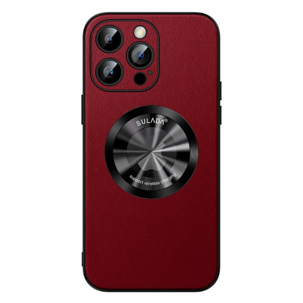 Sulada Zhenpi Series Leather MagSafe Magnetic Phone Case - For iPhone 14 Pro Max - mosaccessories
