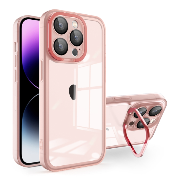 Invisible Lens Bracket Matte Transparent Phone Case - For iPhone 13 Pro Max - mosaccessories