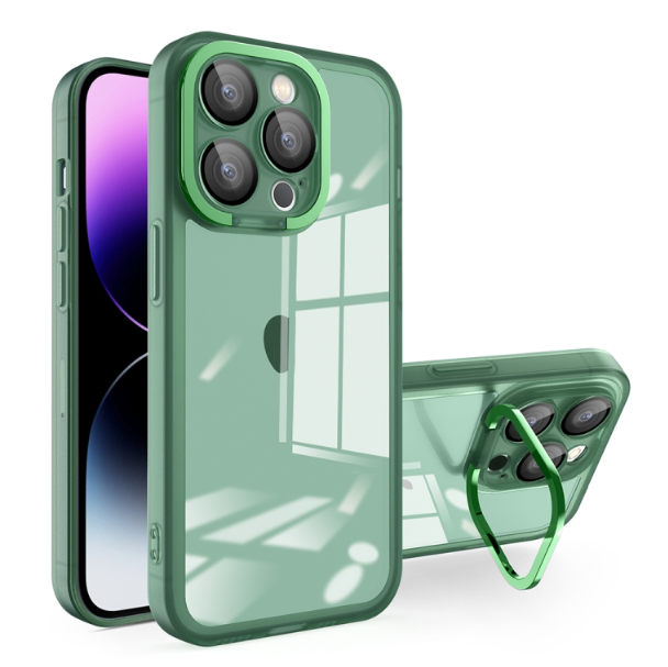 Invisible Lens Bracket Matte Transparent Phone Case - For iPhone 13 Pro Max - mosaccessories
