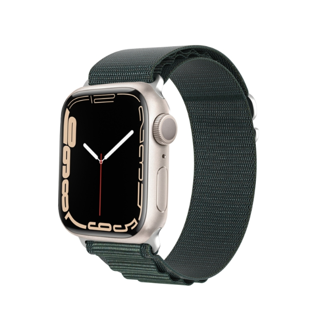 Dux Ducis GS Series Nylon Loop Watch Band - For Apple Watch 9 (45mm) Green - mosaccessories