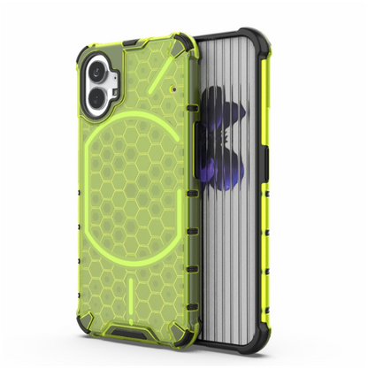 Shockproof Honeycomb Armour Yellow Phone Case - For Nothing Phone (1) at MosAccessories