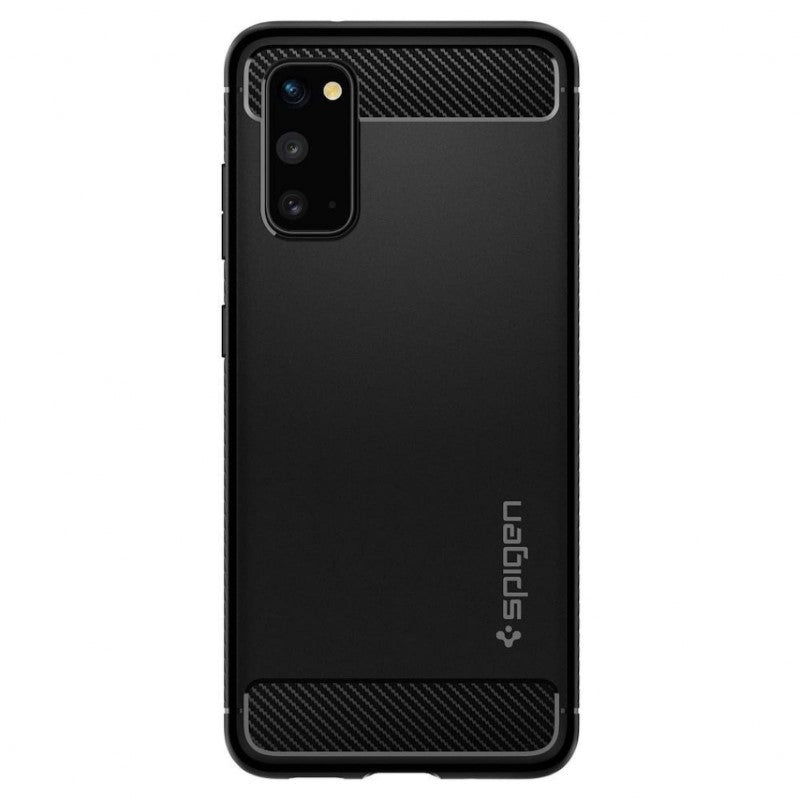 Spigen Rugged Armor Matte Black Case - For Samsung Galaxy S20 - mosaccessories