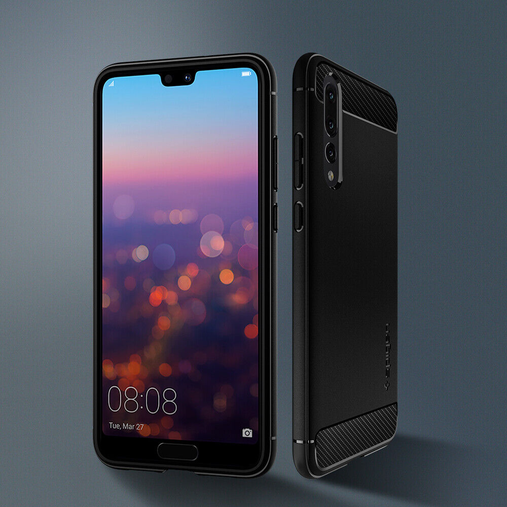 Spigen Rugged Armor Matte Black Case - For Huawei P20 Pro - mosaccessories