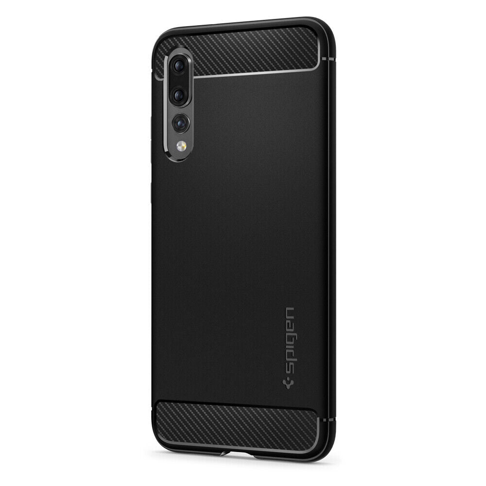 Spigen Rugged Armor Matte Black Case - For Huawei P20 Pro - mosaccessories