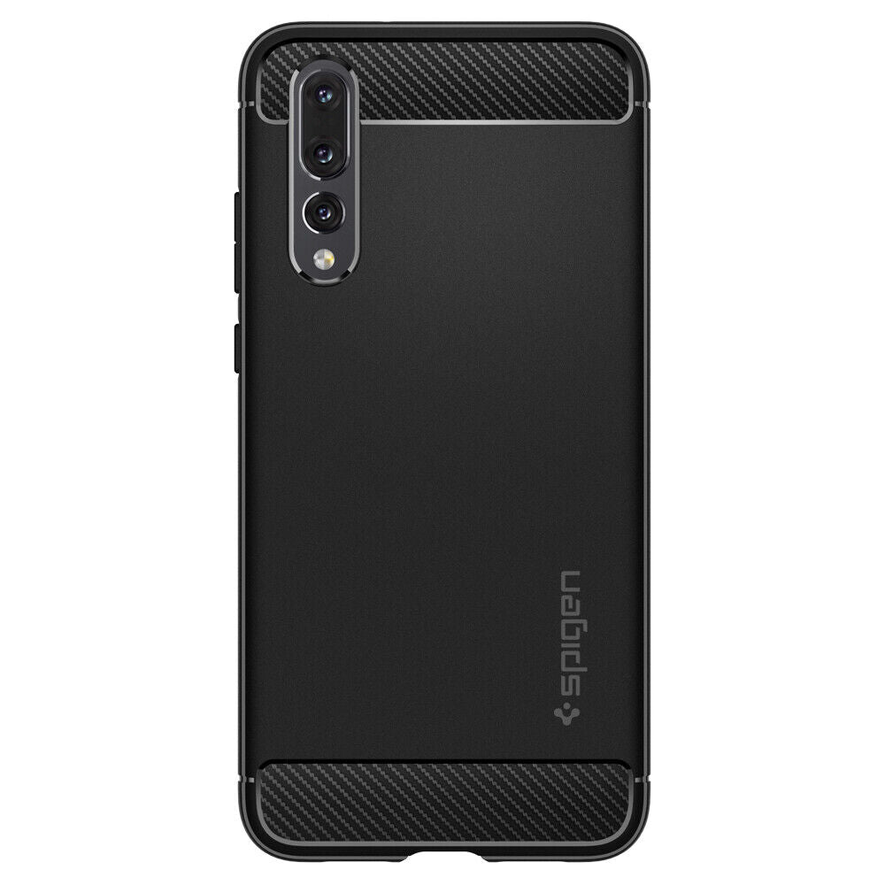 Spigen Rugged Armor Matte Black Case - For Huawei P20 Pro - mosaccessories