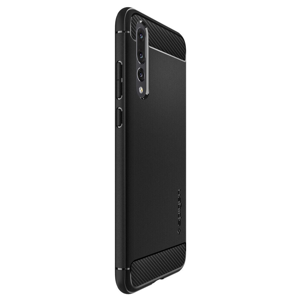 Spigen Rugged Armor Matte Black Case - For Huawei P20 Pro - mosaccessories