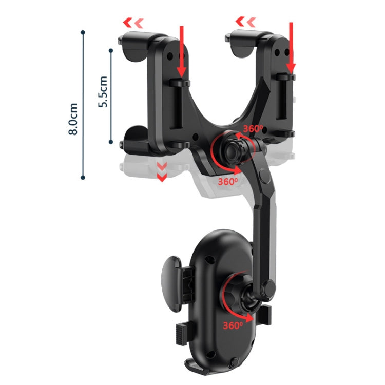 Snap-on Rear view Mirror Car Phone Holder - MosAccessories.co.uk