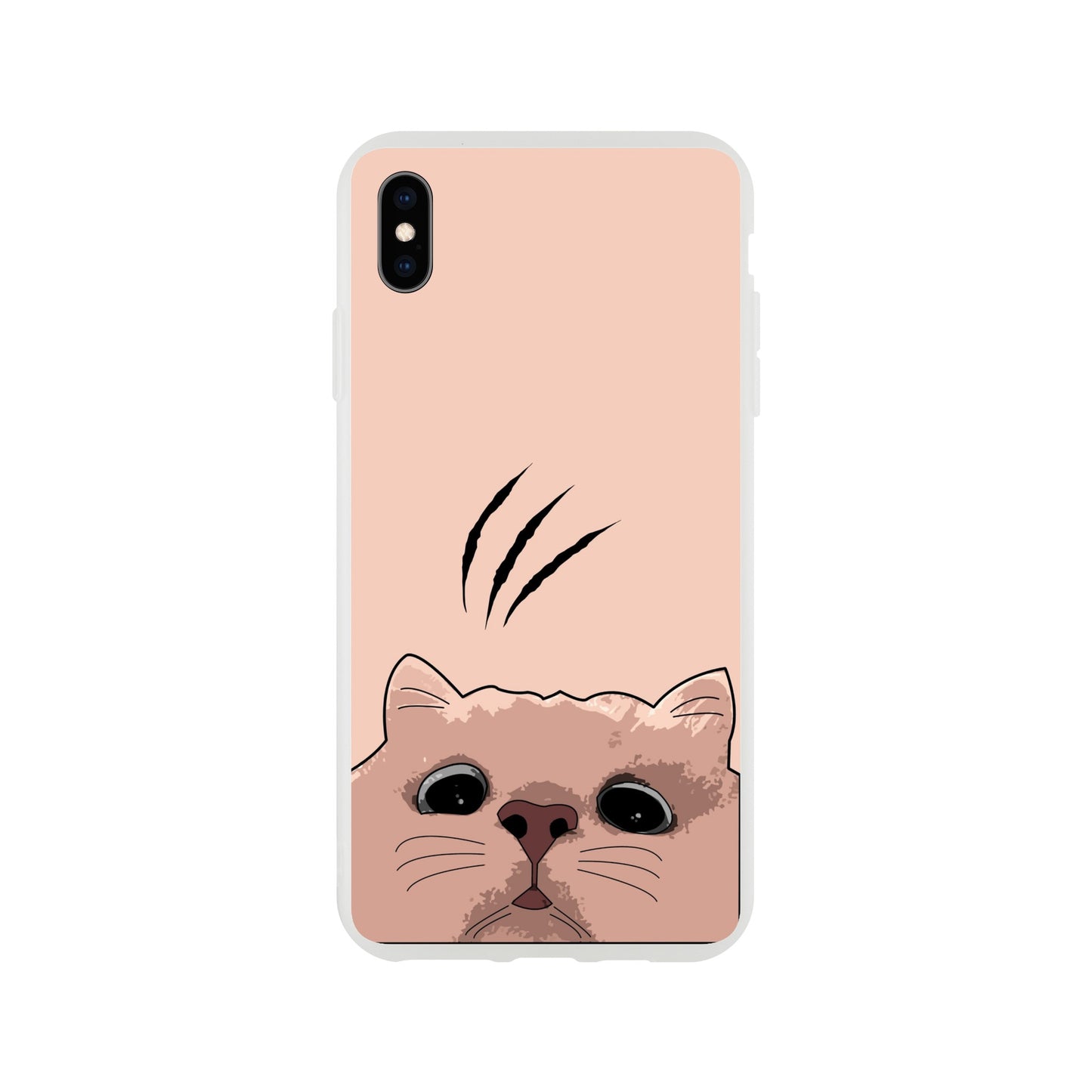 Cat Staring Up Flexi Case Cover - For iPhone 14 / 13 / 12 / 11 / X / 8 / 7 Series