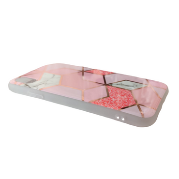 Marble Geometric TPU Pink Case - For iPhone X / Xs - mosaccessories