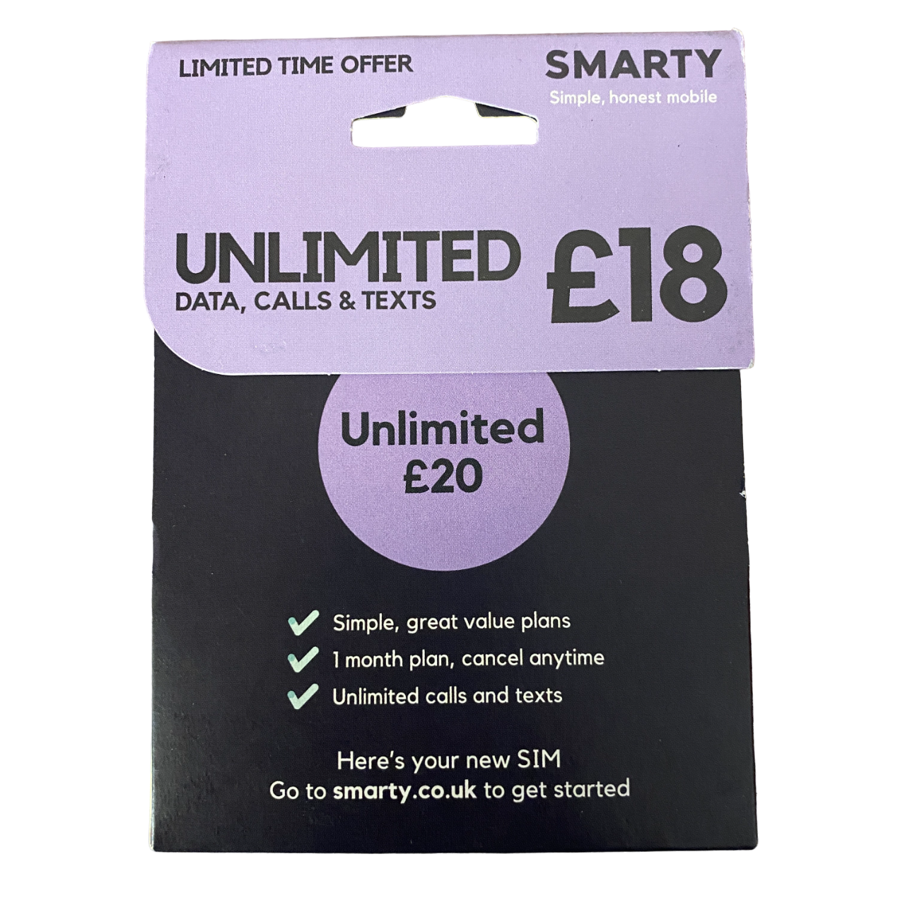 Smarty Pay As You Go Sim Card - £20 - MosAccessories.co.uk